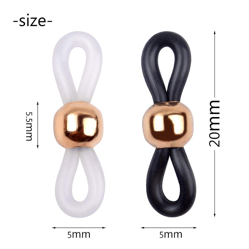 Jdesun 20 Pieces Eyeglass Chain Ends,Adjustable Metal Bead Rubber Ends Connectors for Eye Glasses Holder Necklace Chain - Image 4